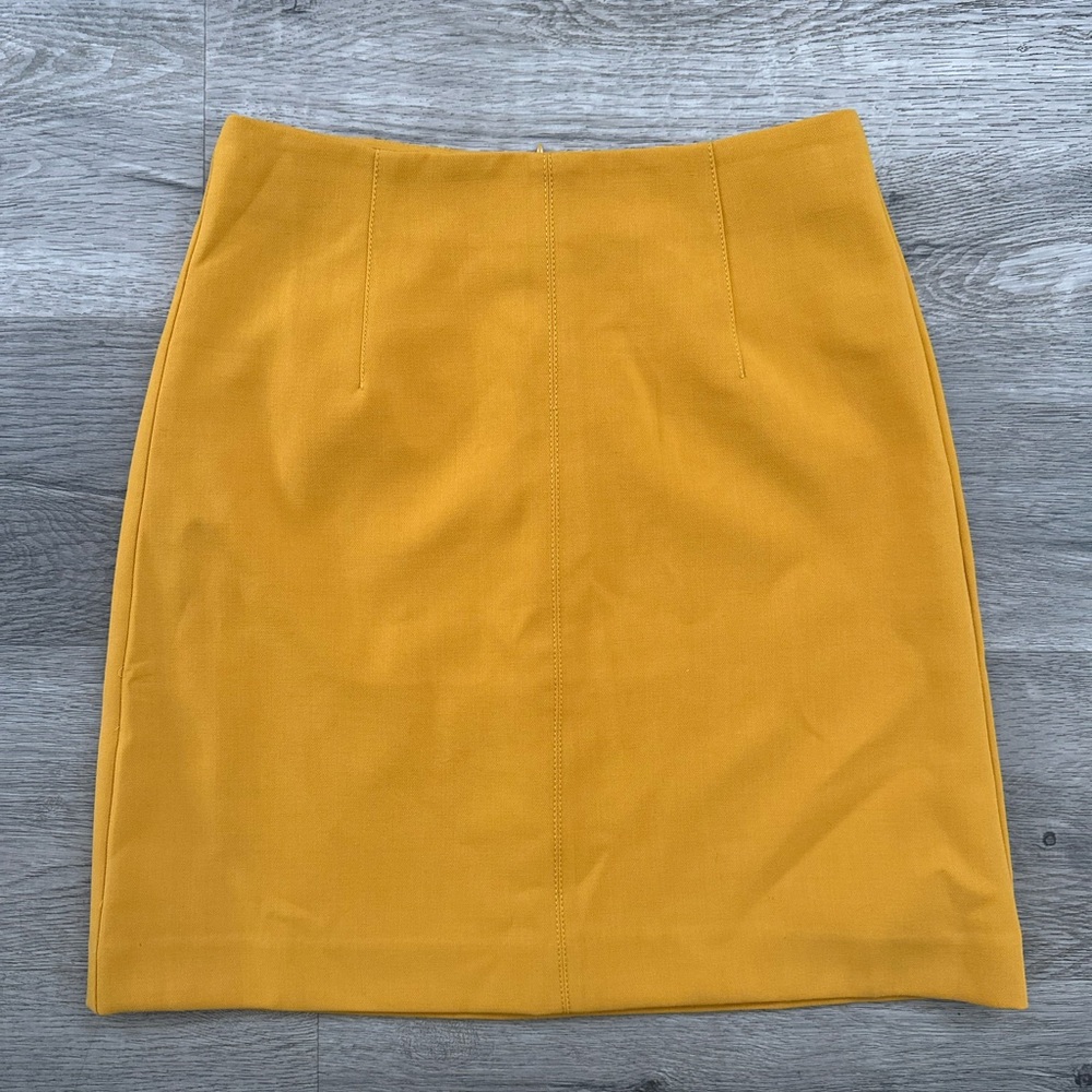Ann Taylor Mustard Mini Skirt